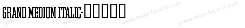 Grand Medium Italic字体转换
